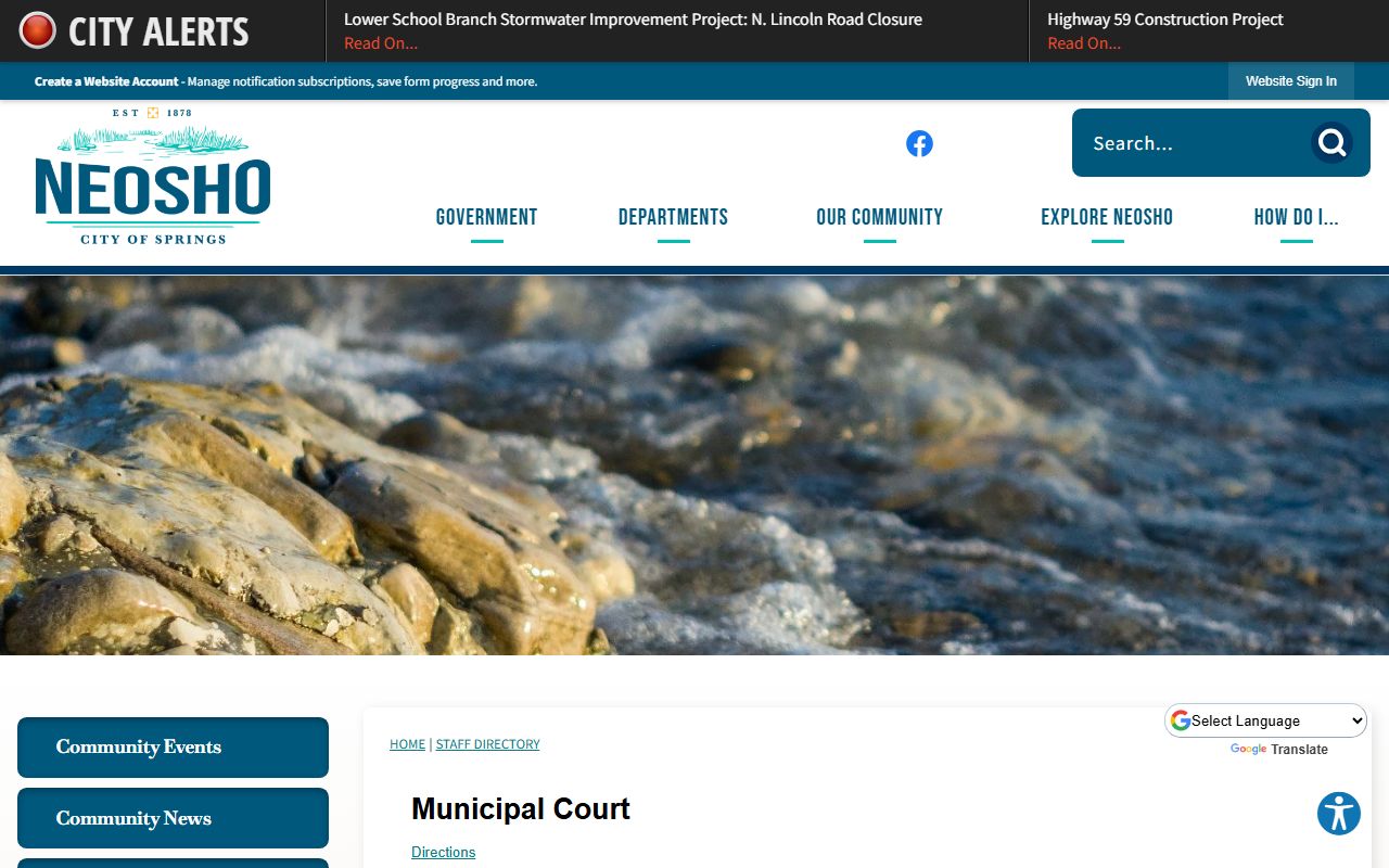 Newton County court dockets Neosho Municipal Court directory