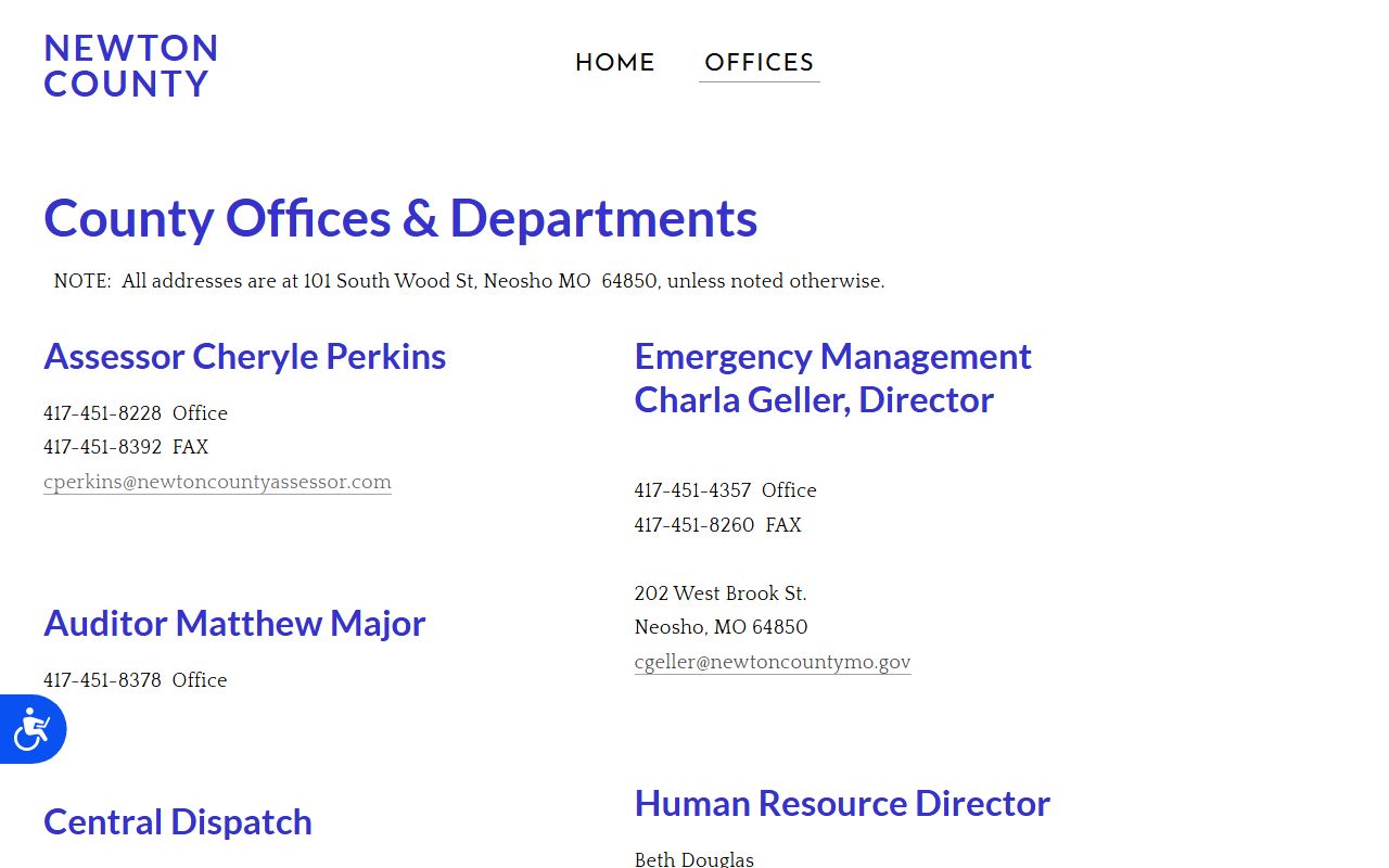 Newton County court records county offices directory