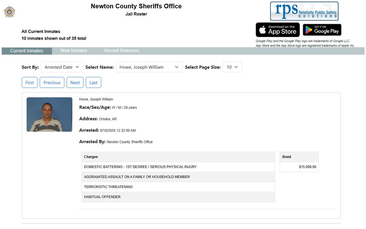 Newton County inmate records jail roster